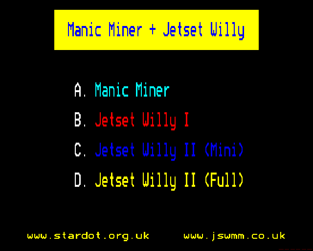 Manic Miner / JSW 1 / JSW2 Combi (BBC Micro)