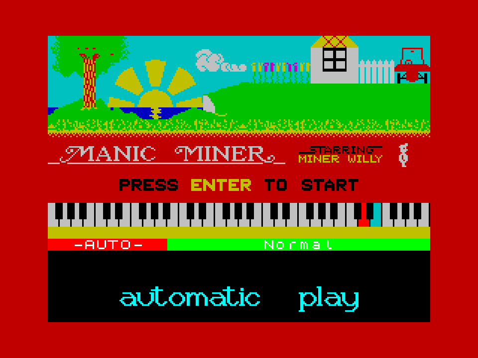 Manic Miner with automatic play